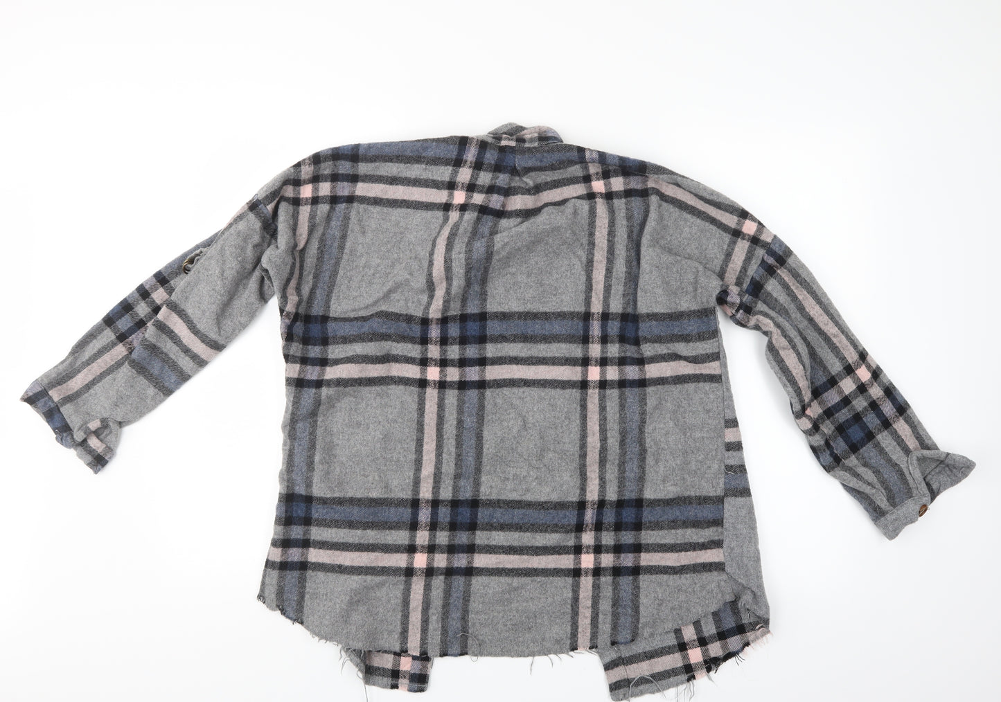 Suffle Womens Multicoloured Check  Basic Button-Up Size L  - Distressed