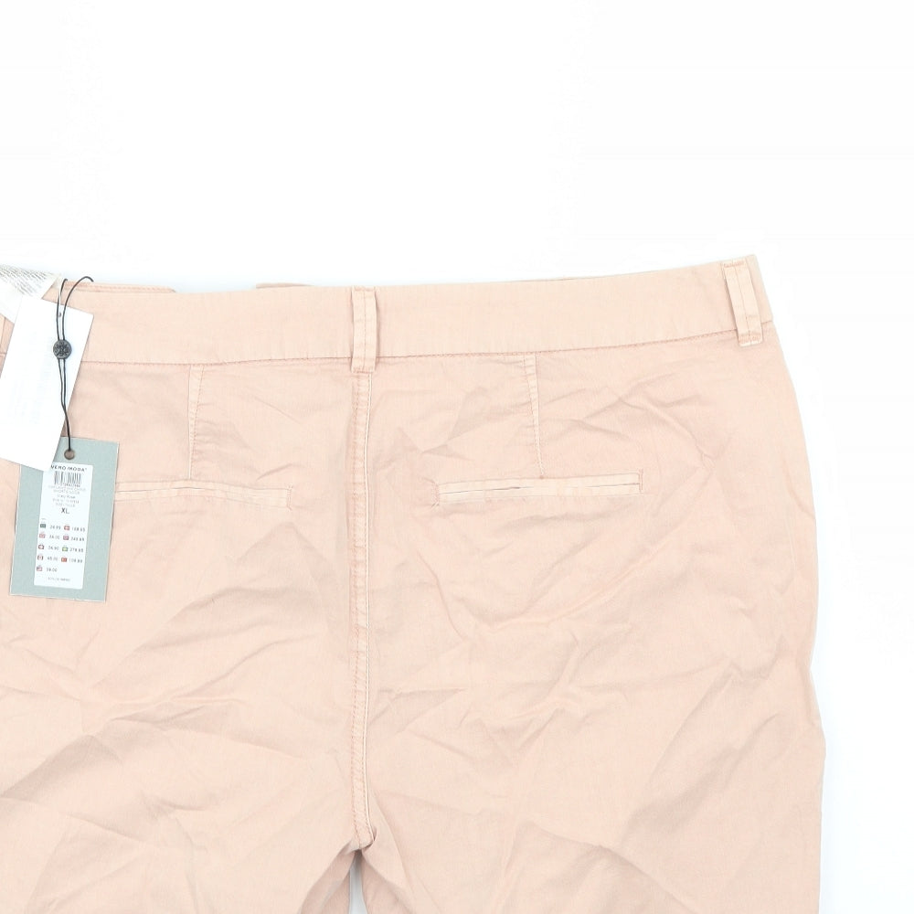 VERO MODA Womens Pink   Chino Shorts Size XL