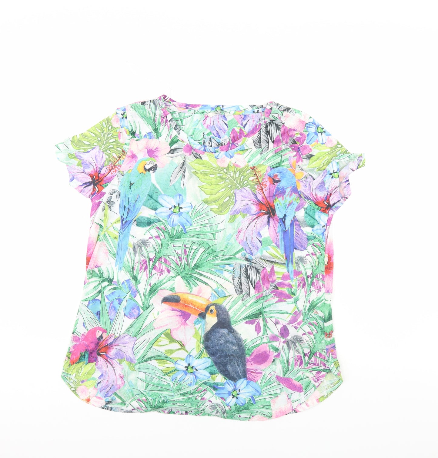 George Womens Multicoloured Floral  Basic Polo Size 18