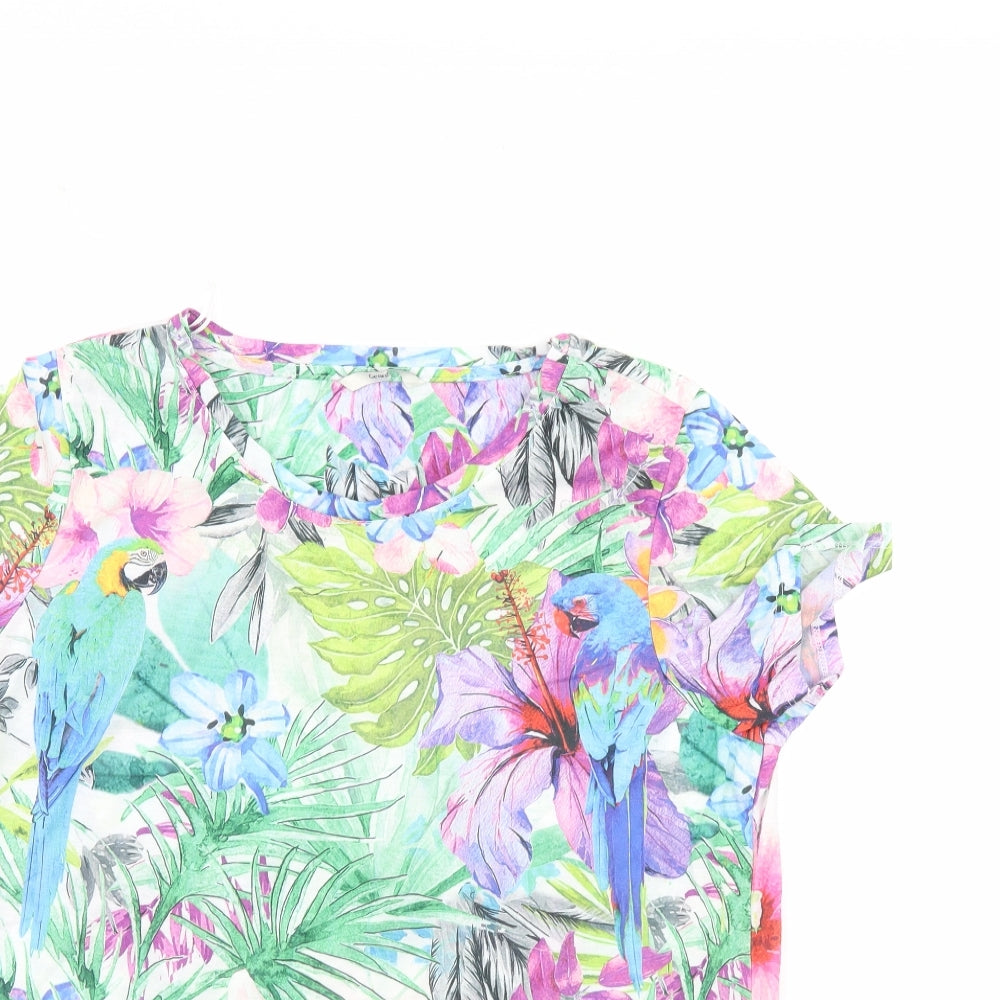 George Womens Multicoloured Floral  Basic Polo Size 18