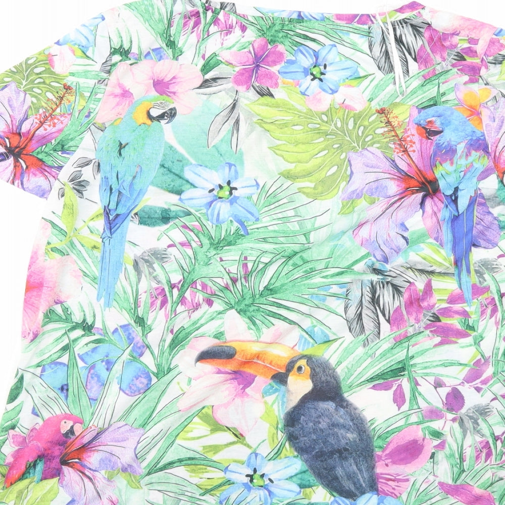 George Womens Multicoloured Floral  Basic Polo Size 18