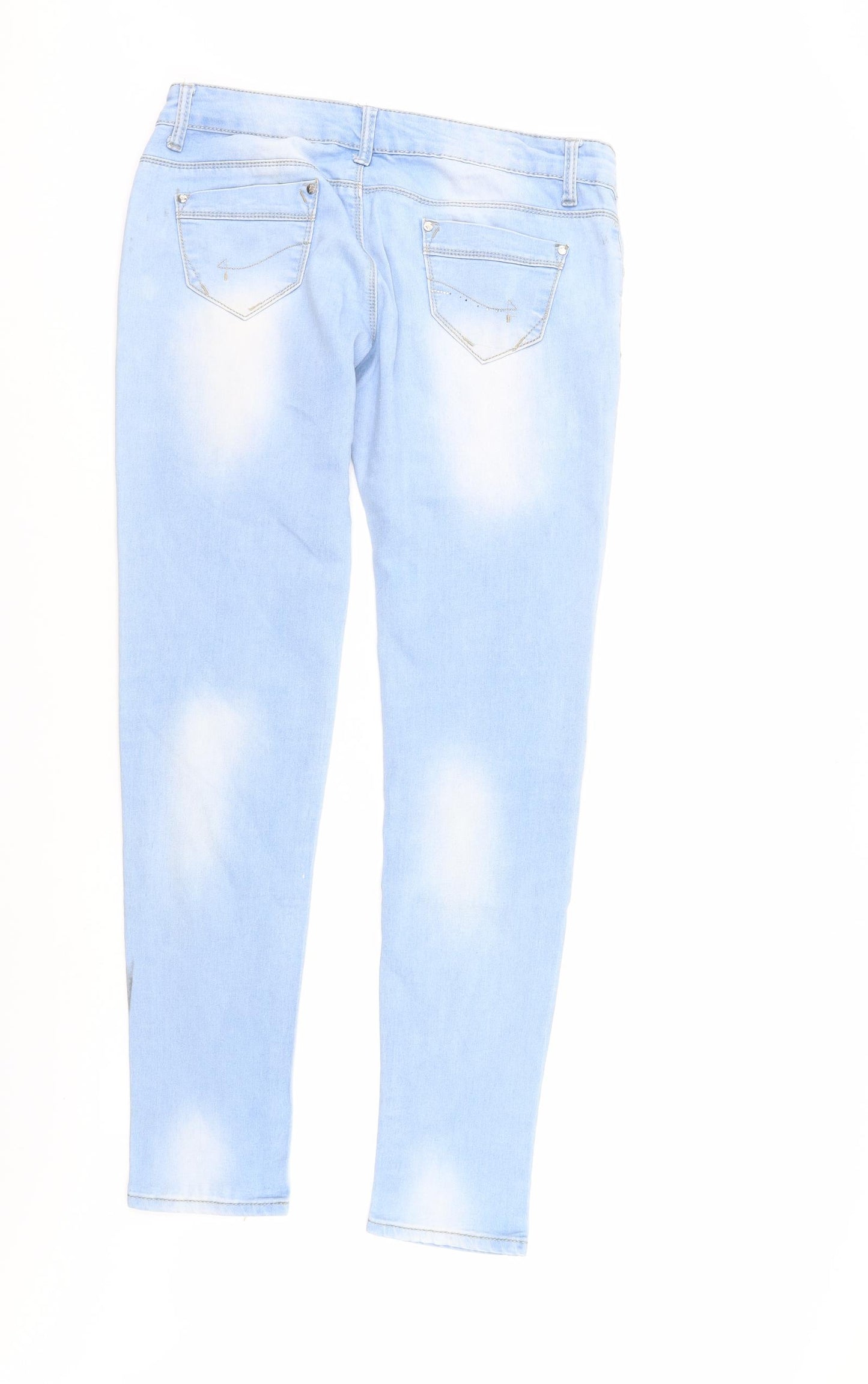Hot Bottom Womens Blue  Denim Straight Jeans Size 14 L31 in