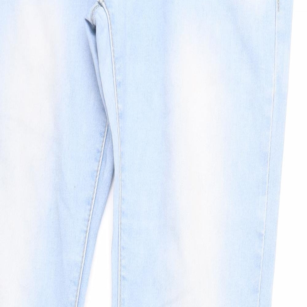 Hot Bottom Womens Blue  Denim Straight Jeans Size 14 L31 in