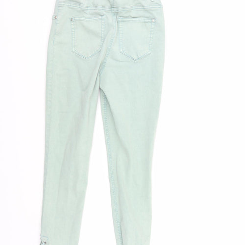 /denim Womens Green  Denim Tapered Jeans Size 12 L25 in - Elastic Waist