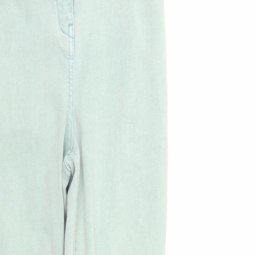 /denim Womens Green  Denim Tapered Jeans Size 12 L25 in - Elastic Waist