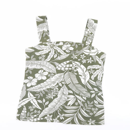 Dorothy Perkins Womens Green Floral  Basic Tank Size 18