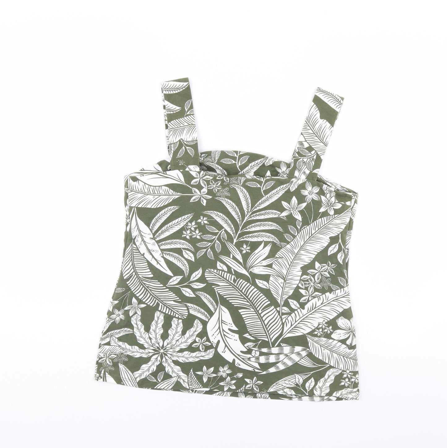 Dorothy Perkins Womens Green Floral  Basic Tank Size 18