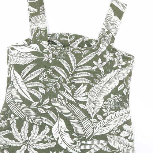 Dorothy Perkins Womens Green Floral  Basic Tank Size 18