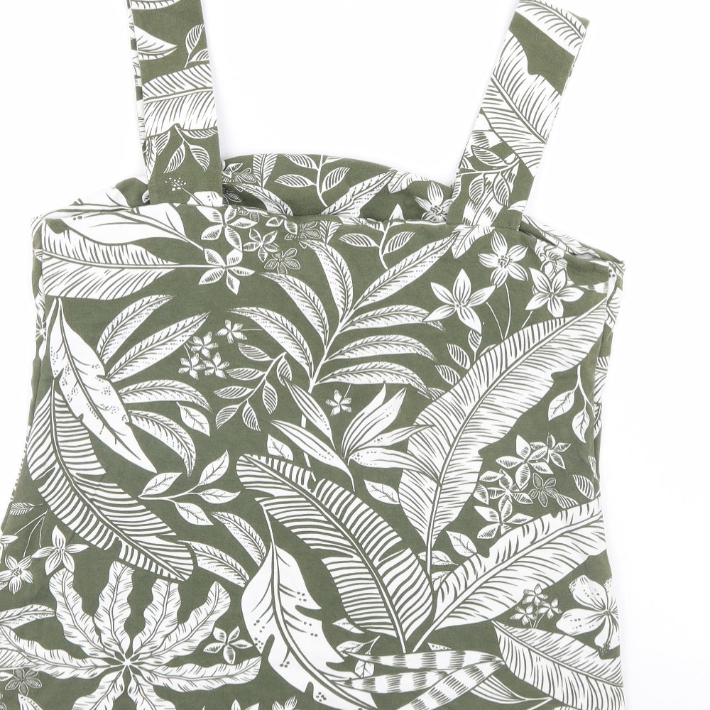Dorothy Perkins Womens Green Floral  Basic Tank Size 18