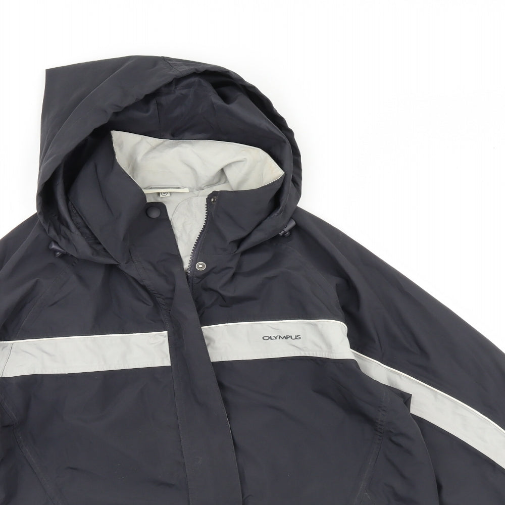 Olympus Womens Grey   Rain Coat Jacket Size 10
