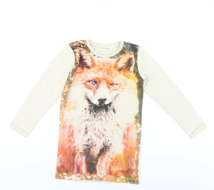 Minoti Girls Multicoloured Animal Print Pullover Sweatshirt Size 7-8 Years