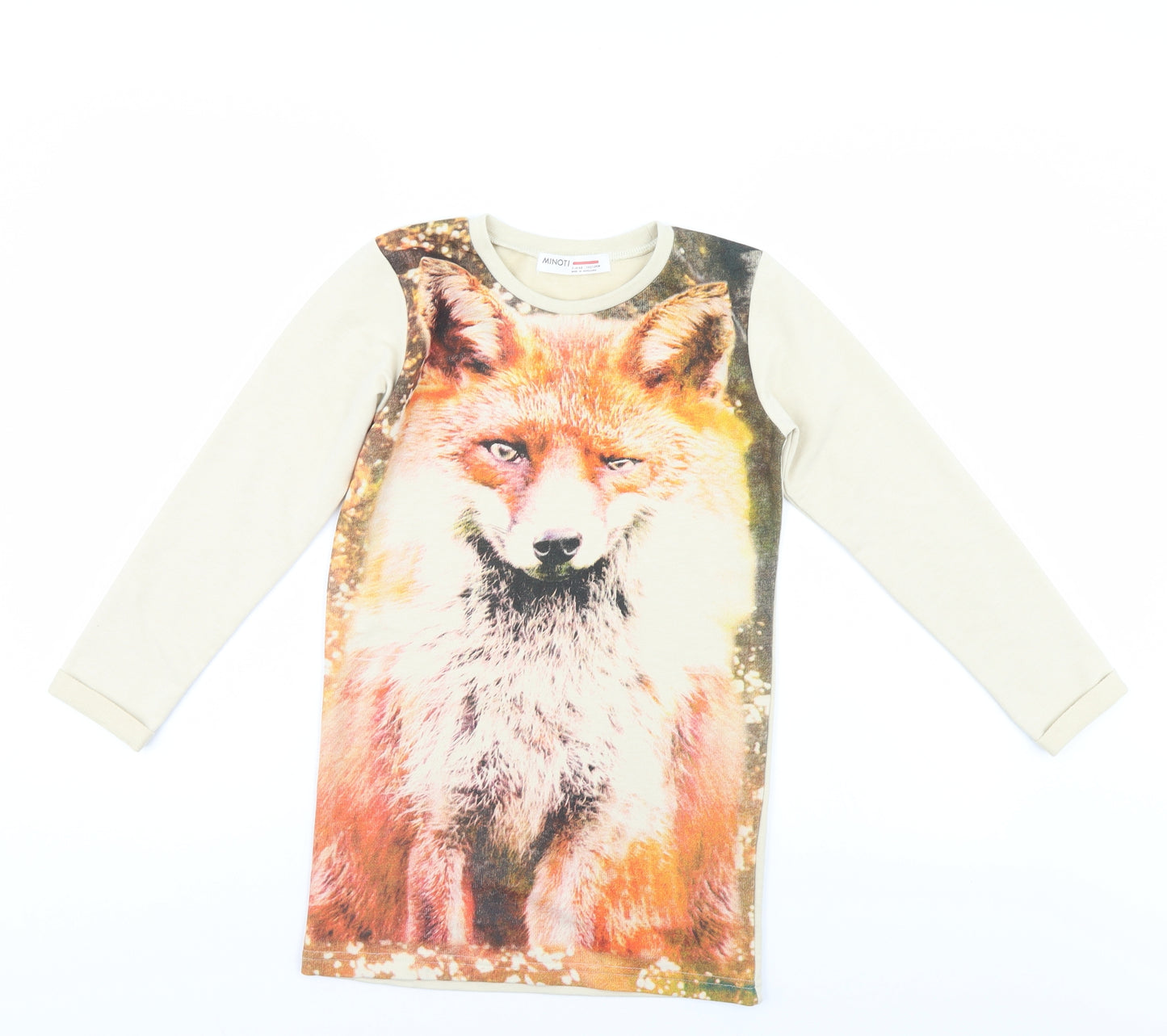 Minoti Girls Multicoloured Animal Print  Pullover Sweatshirt Size 7-8 Years