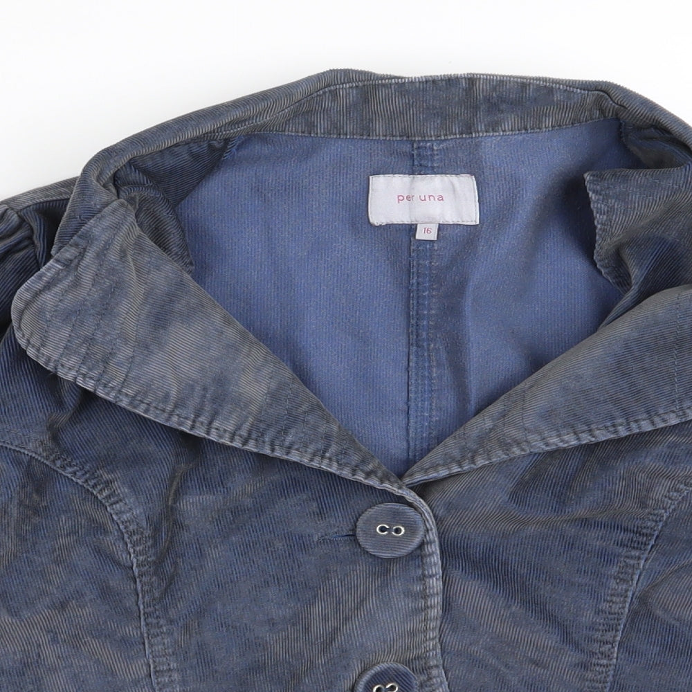 peruna Womens Blue   Jacket  Size 16