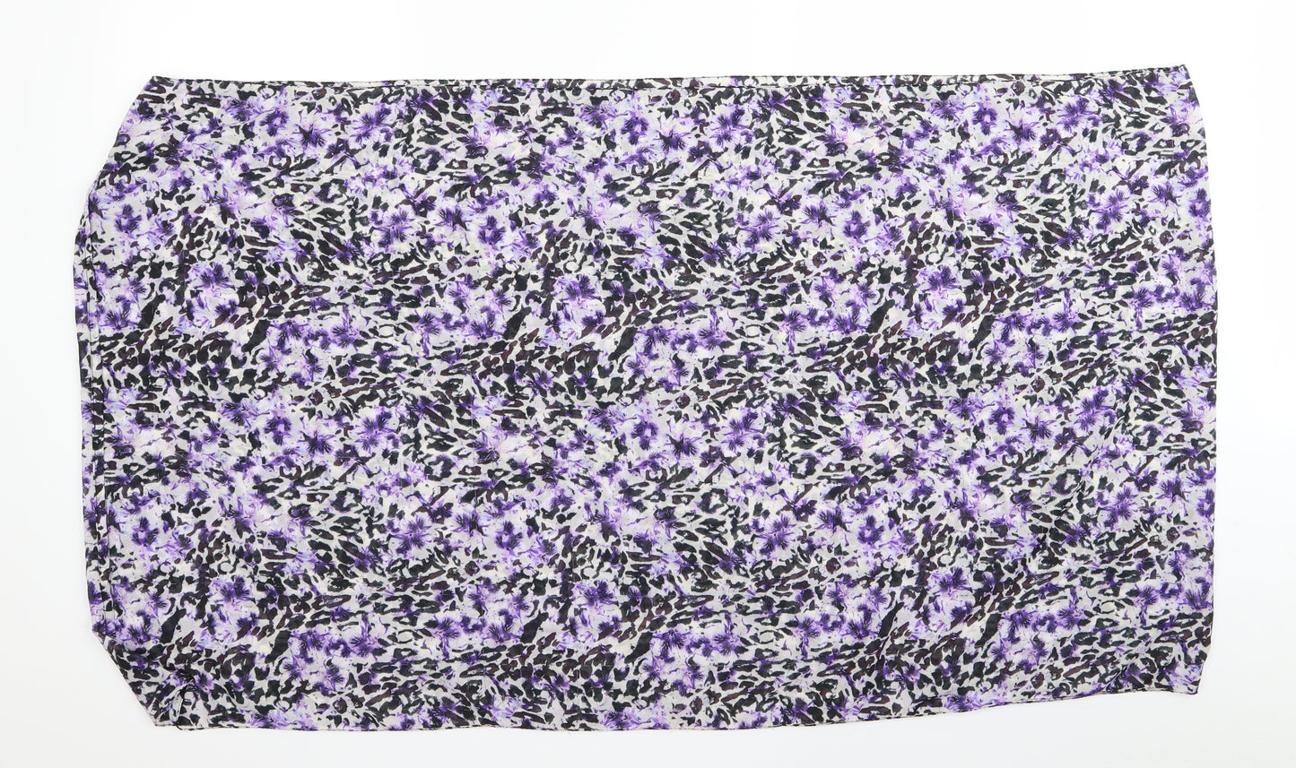 Preworn Unisex Purple Animal Print   Scarf