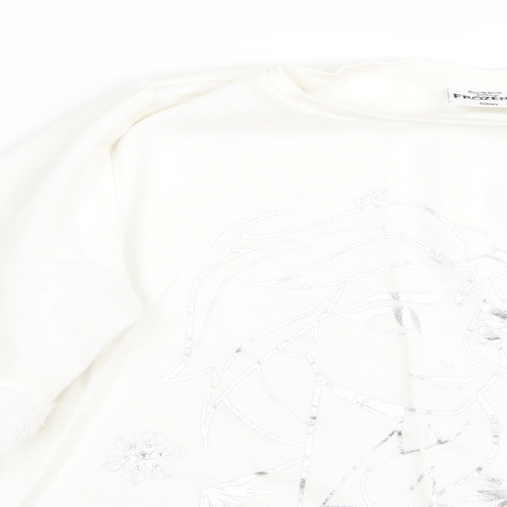 Frozen Girls White   Pullover Jumper Size 12 Years  - frozen