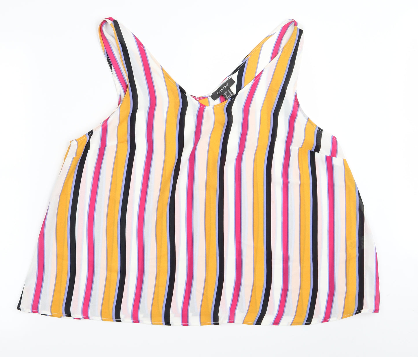 Primark Womens Multicoloured Striped  Basic Blouse Size 18