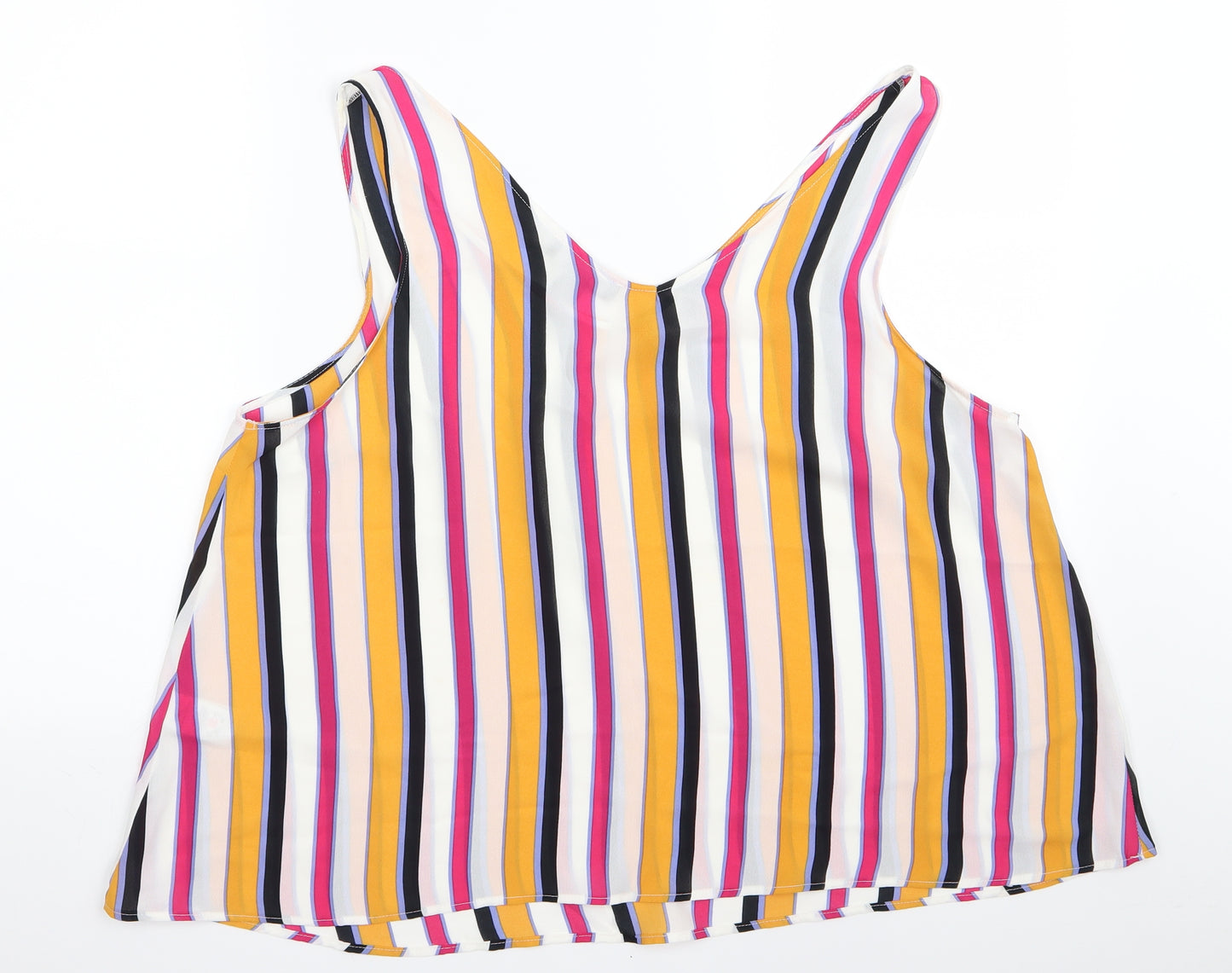 Primark Womens Multicoloured Striped  Basic Blouse Size 18