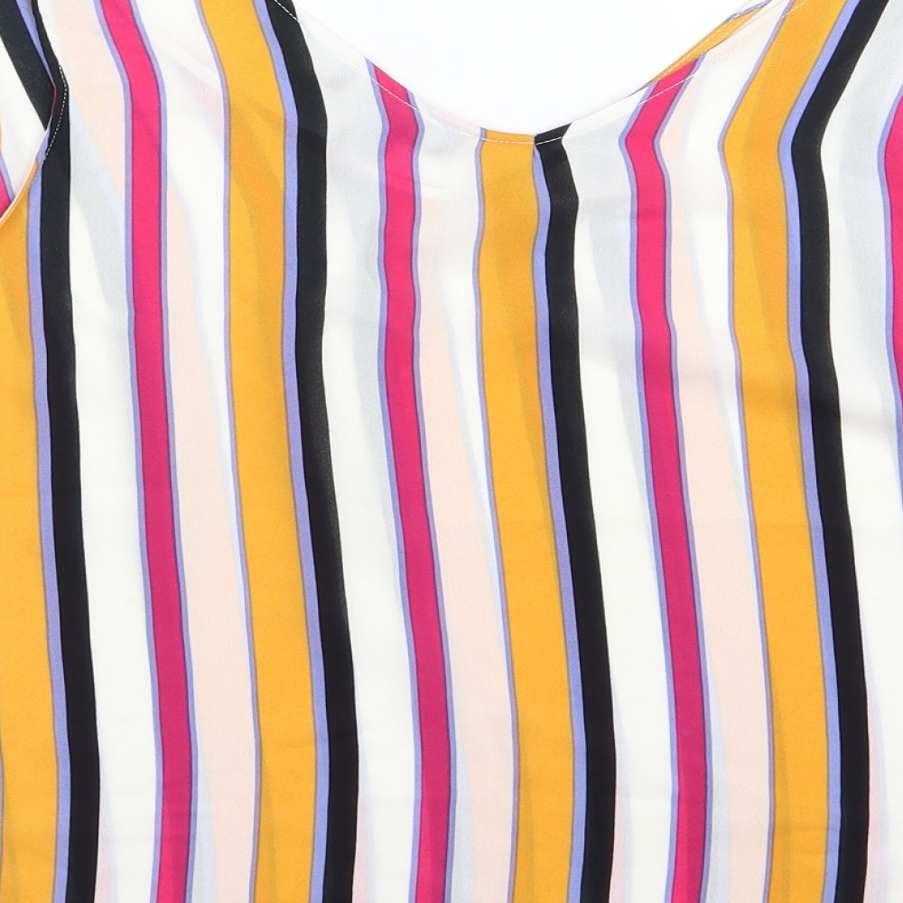 Primark Womens Multicoloured Striped  Basic Blouse Size 18