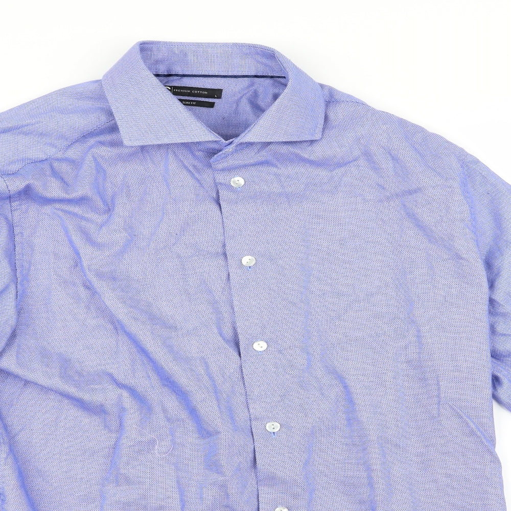Cubus Mens Blue    Button-Up Size L