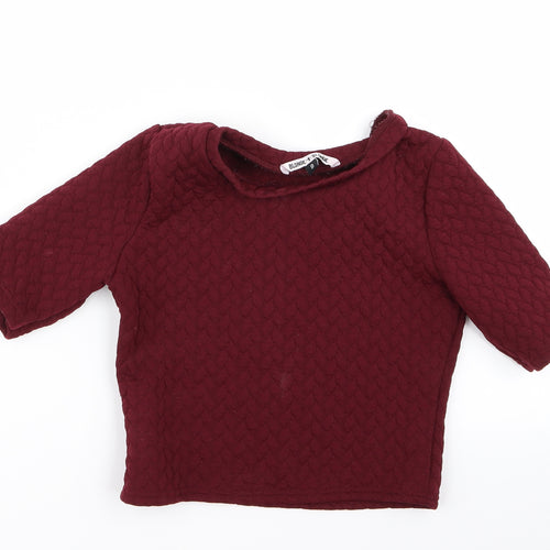 blonde Womens Red   Basic T-Shirt Size 8