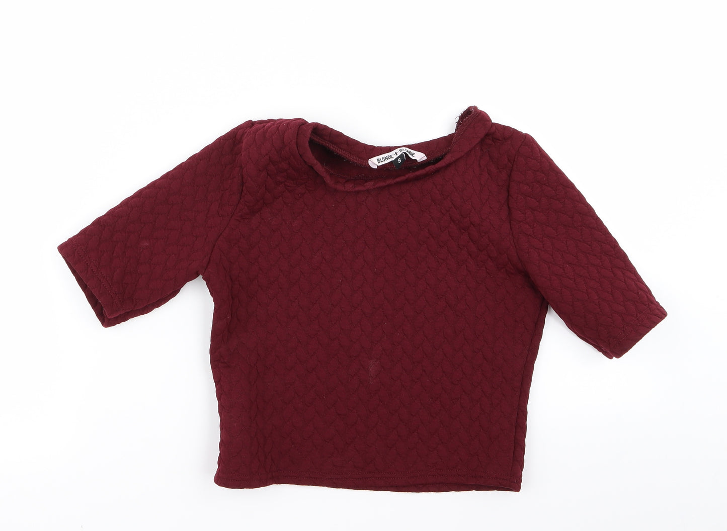 blonde Womens Red   Basic T-Shirt Size 8