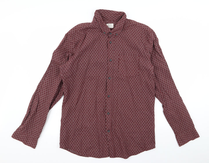 Preworn Mens Red    Button-Up Size L