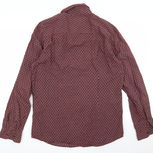 Preworn Mens Red    Button-Up Size L