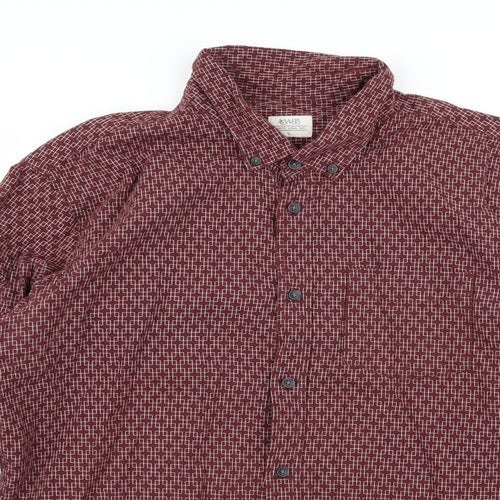 Preworn Mens Red    Button-Up Size L