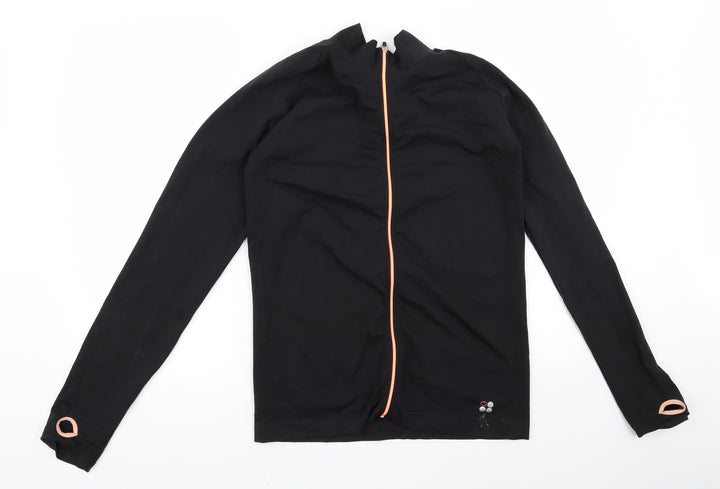 Adore Womens Black Windbreaker Jacket Size L