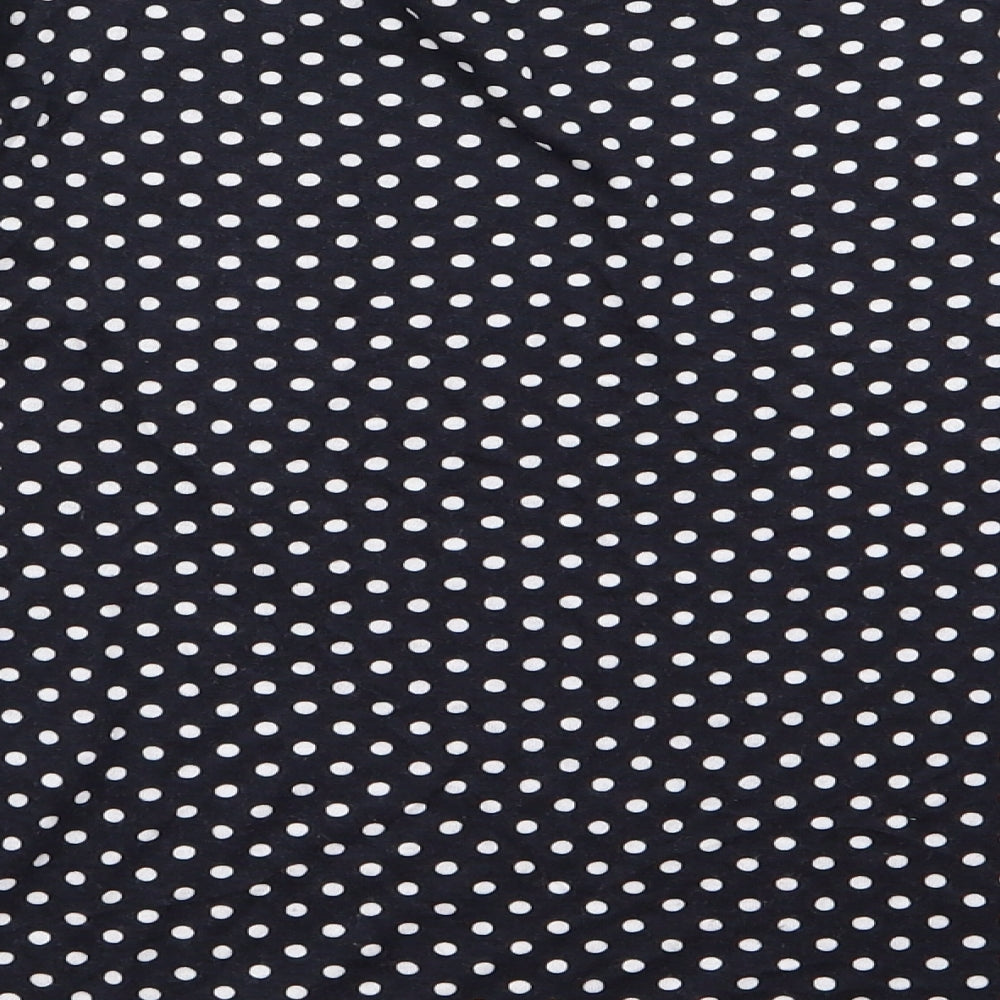 H&M Womens Blue Polka Dot  Basic Blouse Size XS