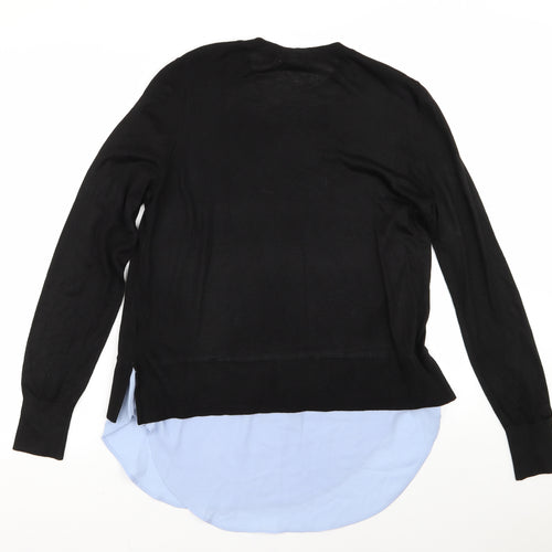 H&M Womens Black  Rayon Pullover Jumper Size M