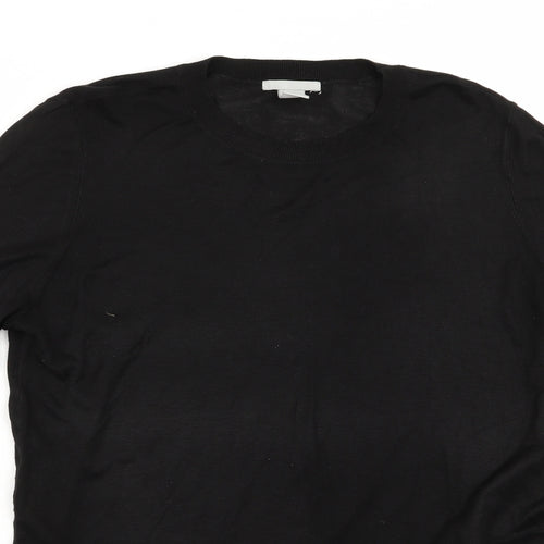 H&M Womens Black  Rayon Pullover Jumper Size M