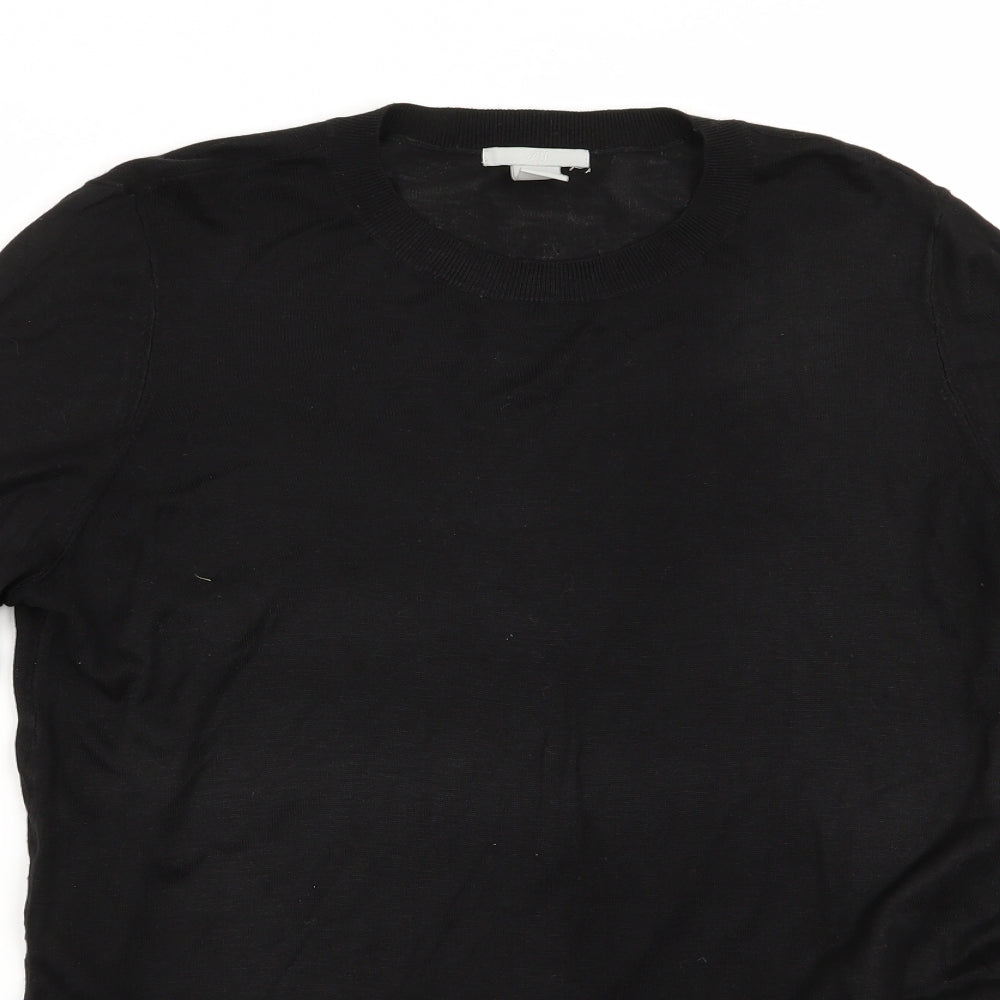 H&M Womens Black  Rayon Pullover Jumper Size M
