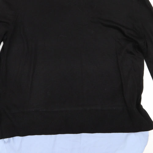 H&M Womens Black  Rayon Pullover Jumper Size M
