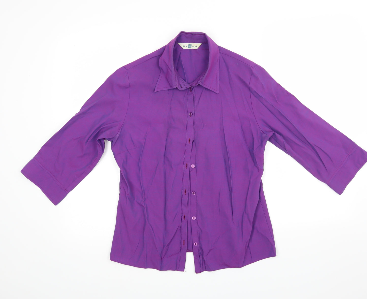New Look` Womens Purple   Basic Button-Up Size 12