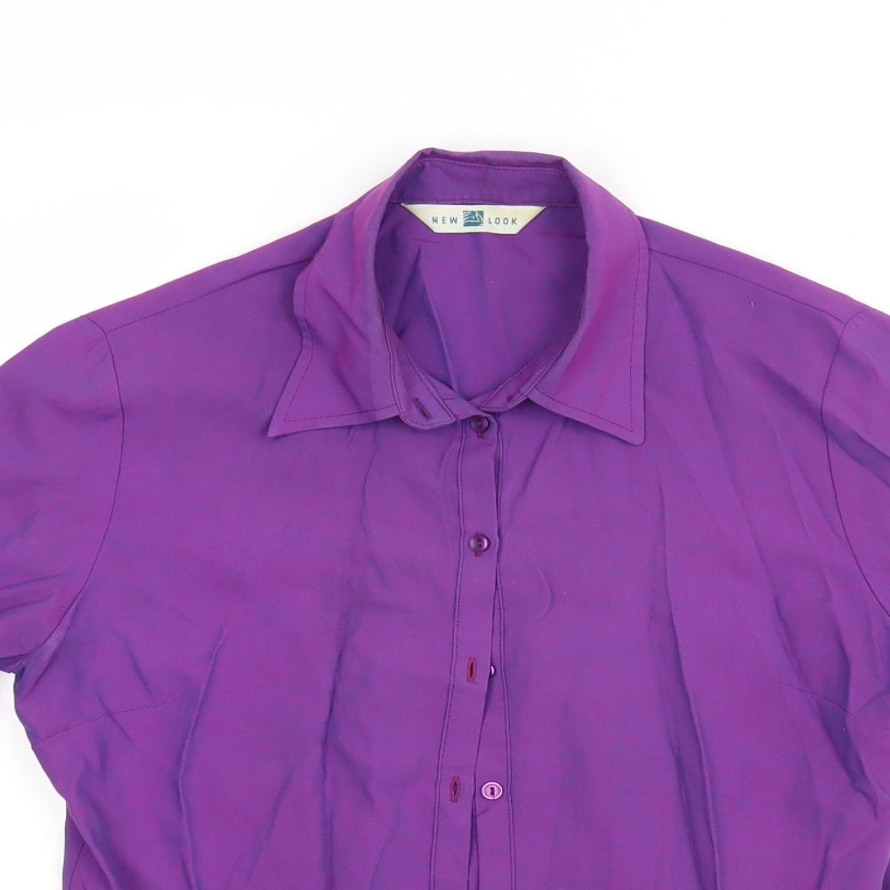 New Look` Womens Purple   Basic Button-Up Size 12