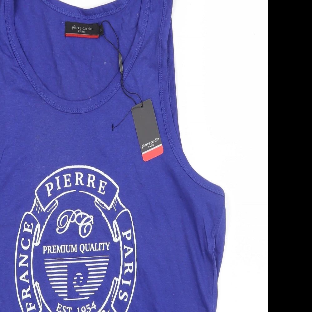 Pierre Cardin Mens Blue    T-Shirt Size M