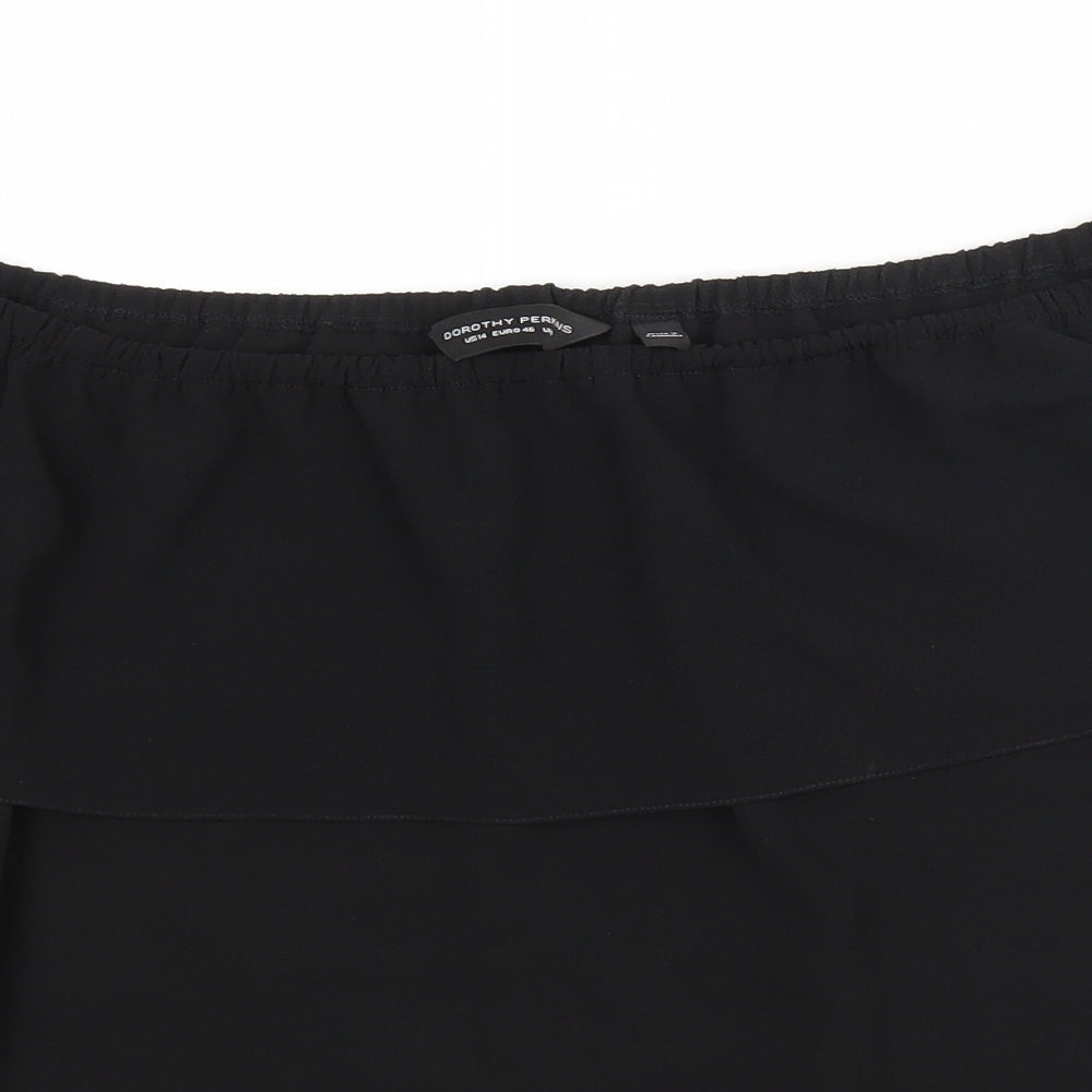 Dorothy Perkins Womens Black   Basic Blouse Size 18