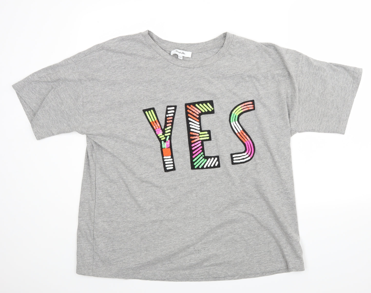 Simply Be Womens Grey   Basic T-Shirt Size 18