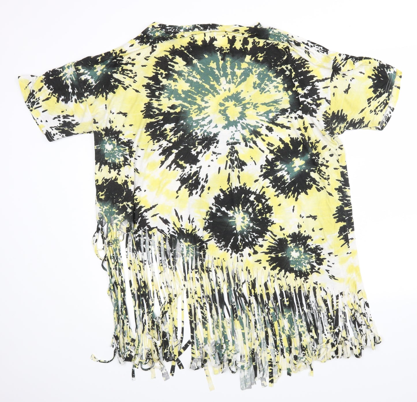 Boohoo Womens Yellow Floral  Basic Blouse Size 18