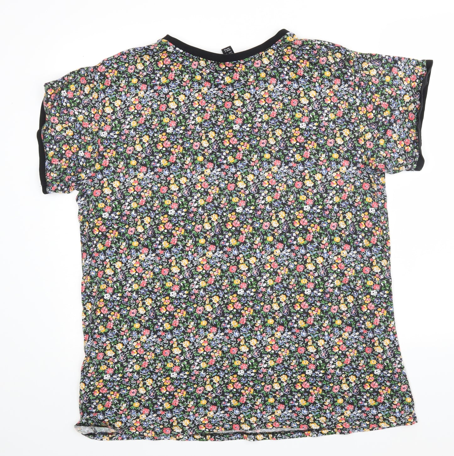New Look Womens Black Floral  Basic Blouse Size 20