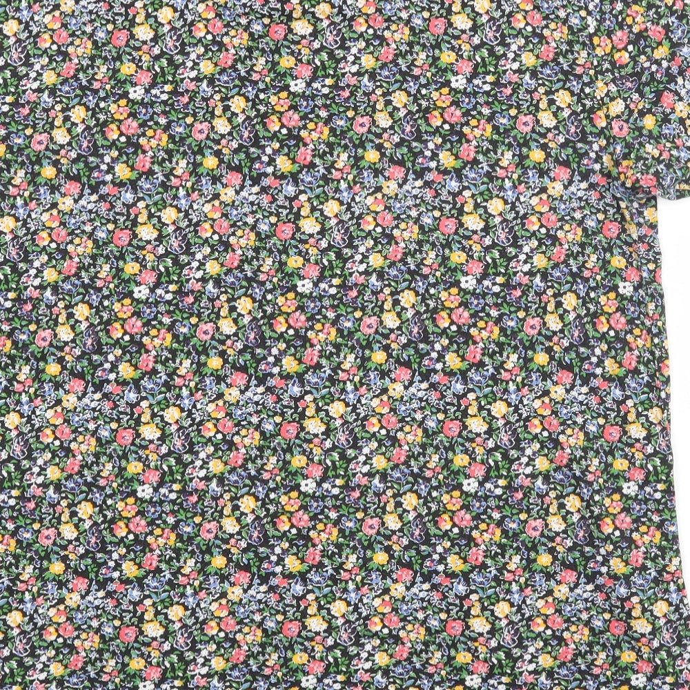 New Look Womens Black Floral  Basic Blouse Size 20
