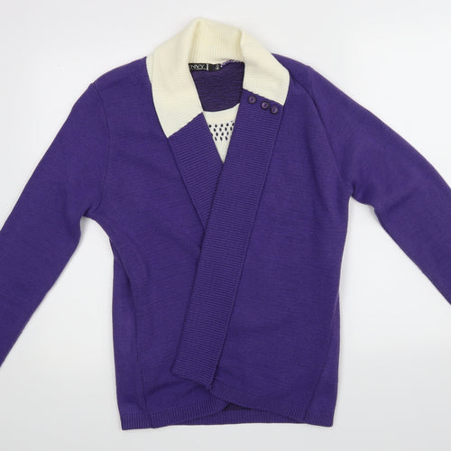 Envy Womens Purple   Cardigan Jumper Size S