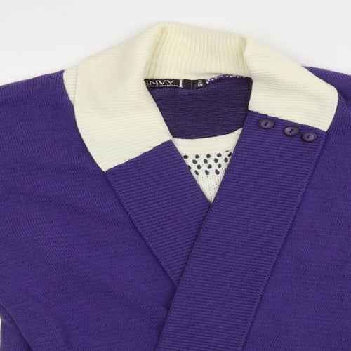 Envy Womens Purple   Cardigan Jumper Size S
