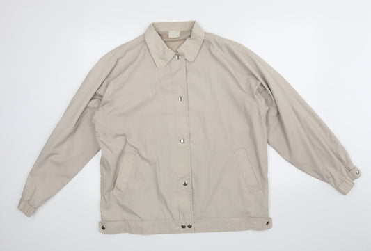 Front view of Classics women’s beige jacket, size UK 20
