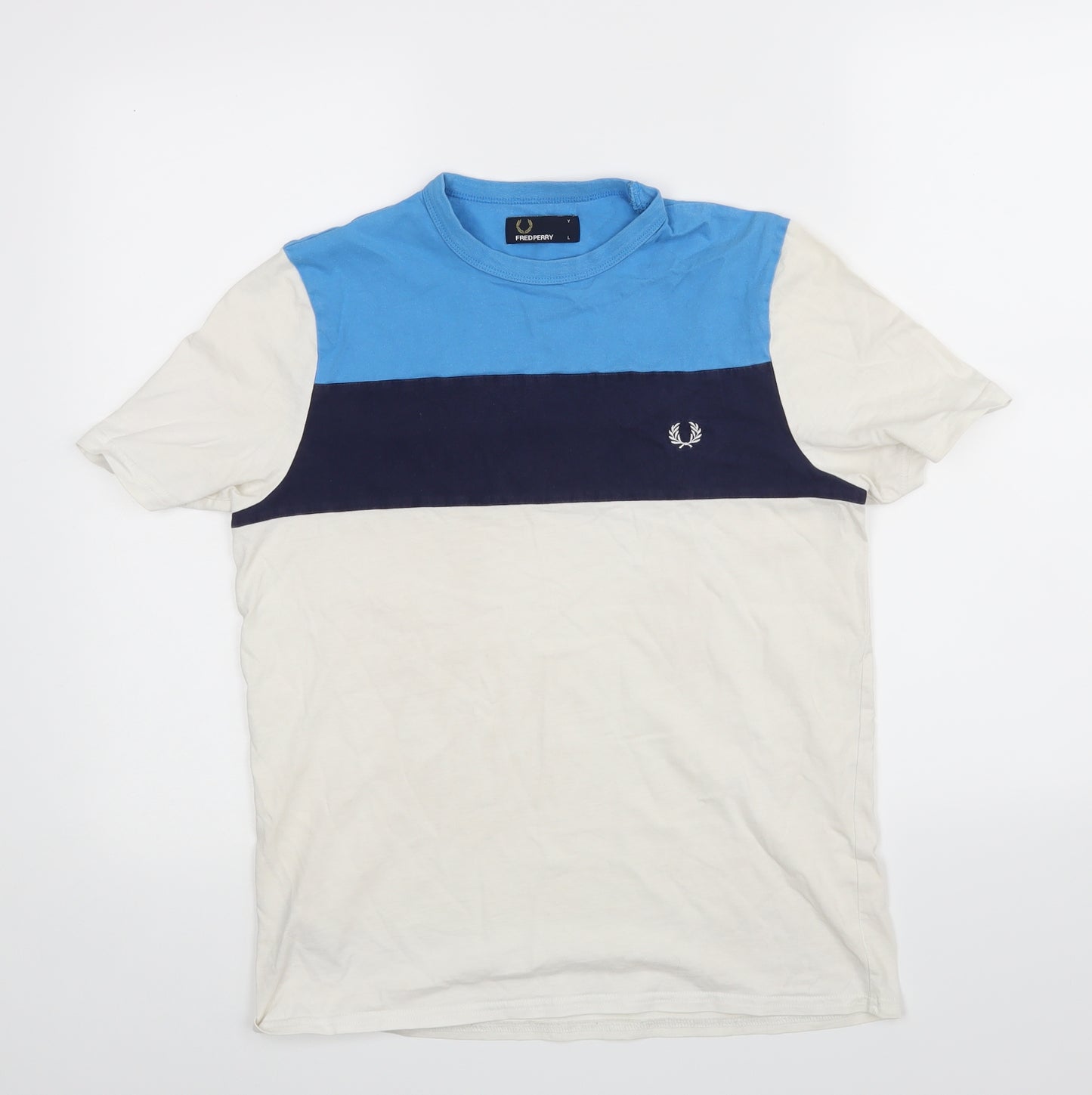 Fred Perry Mens White    T-Shirt Size L