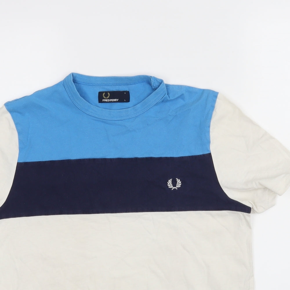 Fred Perry Mens White    T-Shirt Size L