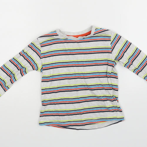 Preworn Baby Grey Striped  Basic T-Shirt Size 18-24 Months