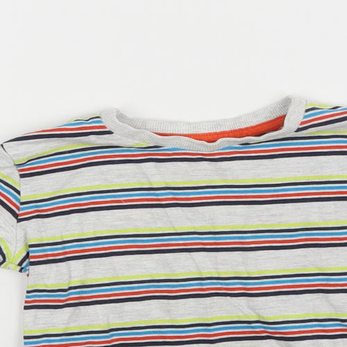 Preworn Baby Grey Striped  Basic T-Shirt Size 18-24 Months