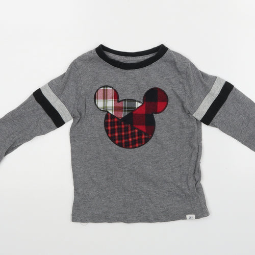 Gap  Grey   Basic T-Shirt Size 18-24 Months  - Mickey mouse